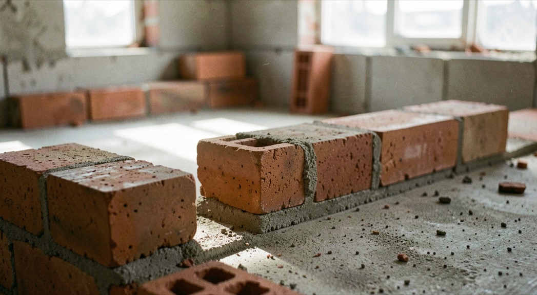 Un détail de matière et de lumière illustre la question de brique pavé bordure avantages inconvénients dans un espace construit
