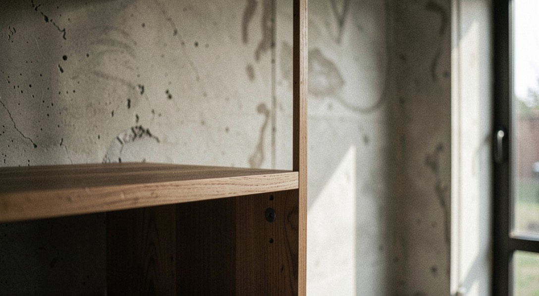 Un détail de matière et de lumière illustre la question de réduire carbone cabinet architecture dans un espace construit
